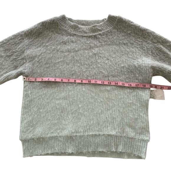 Free People Autumn Sky Olive Ombré Fuzzy Knit Pullover Sweater Medium - Picture 6 of 10